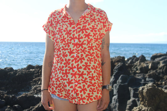 Retro Hibiscus Aloha Shirt