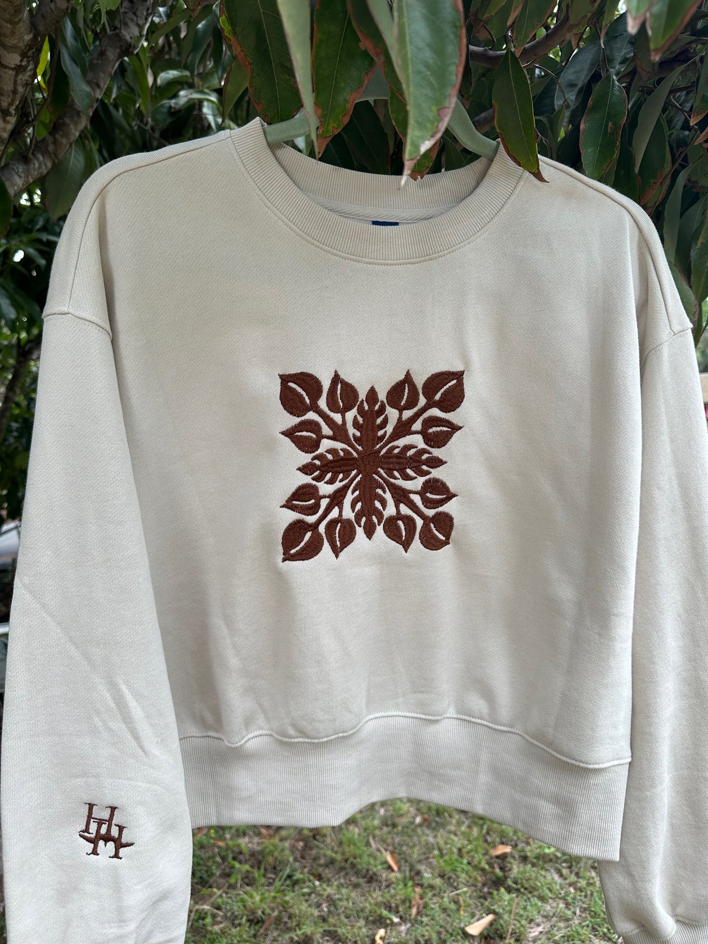 Anthuriam Quilt Crew Neck Sweatshirt