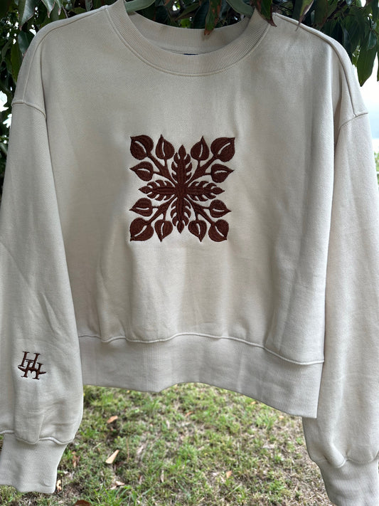 Anthuriam Quilt Crew Neck Sweatshirt