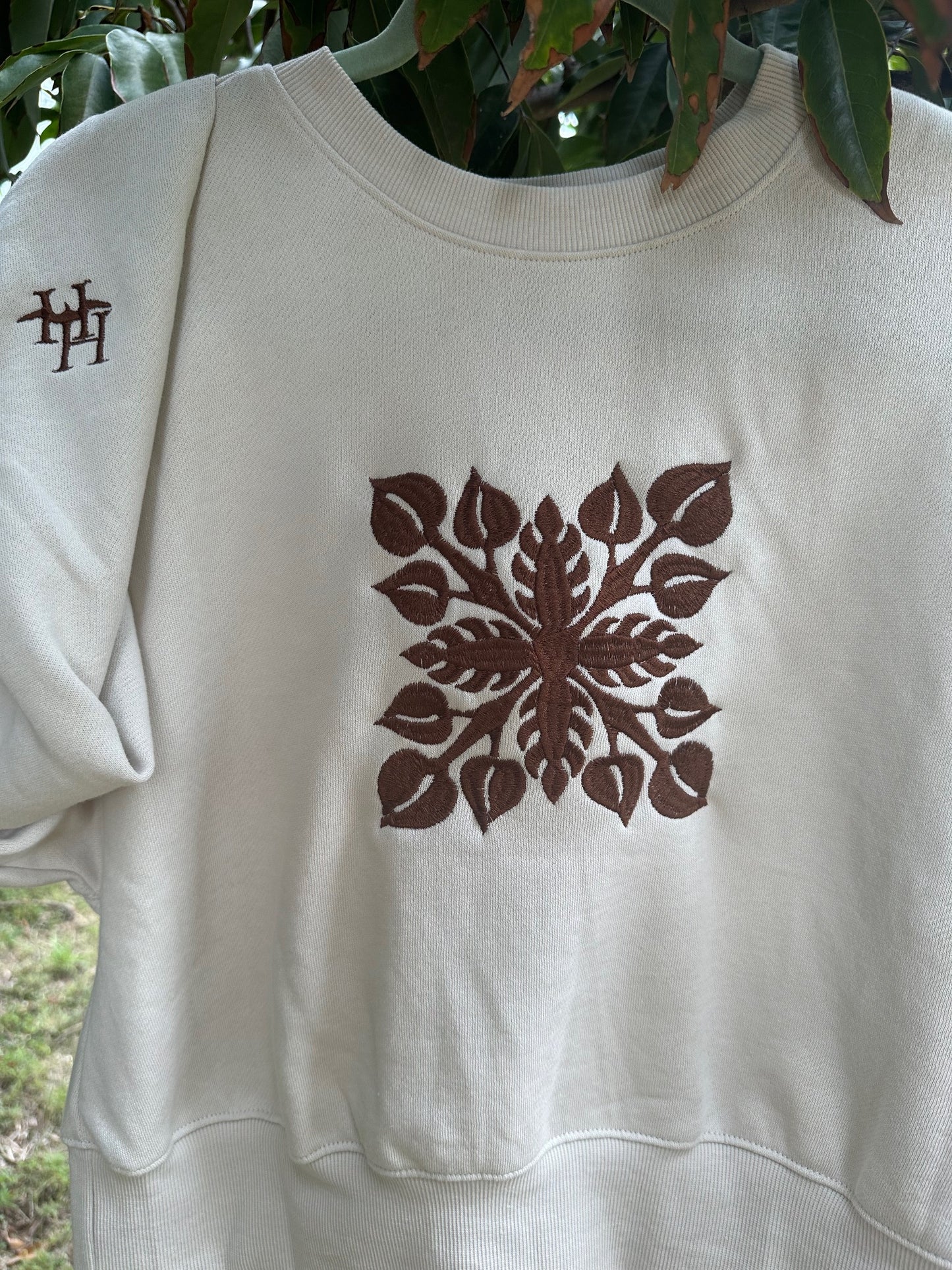 Anthuriam Quilt Crew Neck Sweatshirt